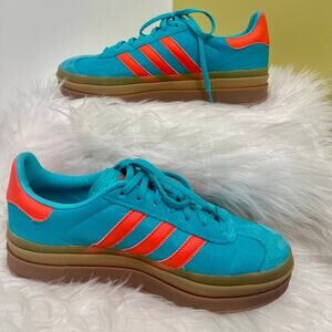 Adidas Gazelle Bold Mint Rush/Orange Womens‎ Platform Sneakers IG4386 Womens 9.5